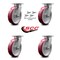Service Caster 8 Inch Kingpinless Poly on Aluminum Wheel Swivel Caster Set with Swivel Locks SCC-KP30S820-PAR-BSL-4 - alternate 2